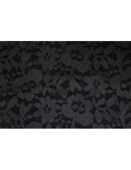 Tissu Dentelle Kym Noire -Au Mètre