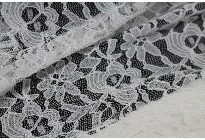 Tissu Dentelle Kym Blanc cassé -Au Mètre