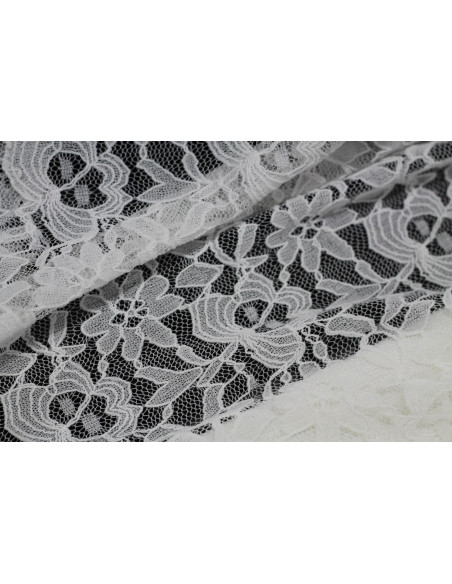 Tissu Dentelle Kym Blanc cassé -Au Mètre