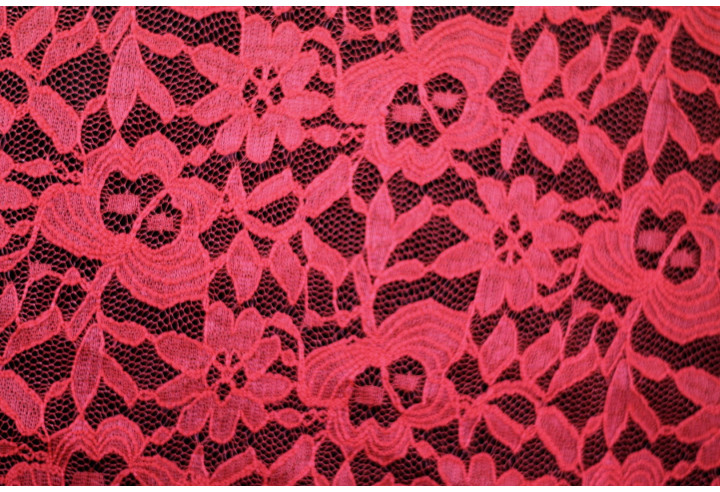 Tissu Dentelle Kym Rouge -Au Mètre