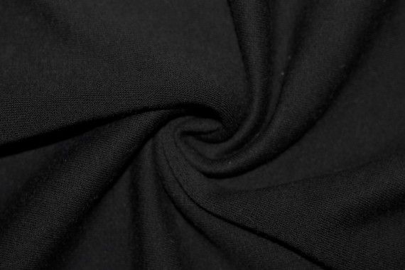 Tissu Molleton Terry Noir -Au Mètre
