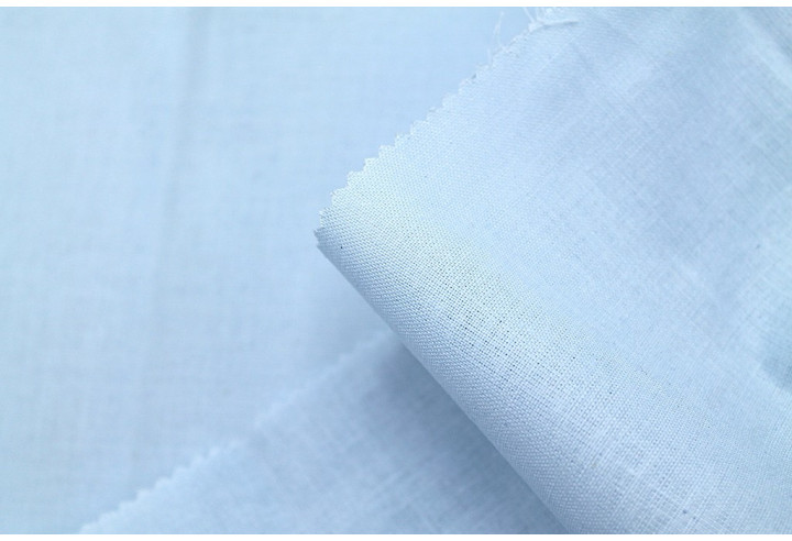 Tissu Coton Cretonne Bleu ciel -Au Mètre