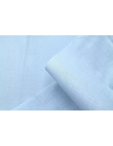 Tissu Coton Cretonne Bleu ciel -Au Mètre