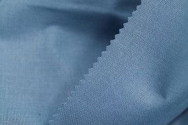 Tissu Coton Cretonne Bleu denim -Au Mètre
