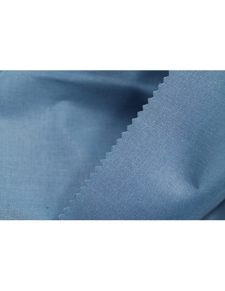 Tissu Coton Cretonne Bleu denim -Au Mètre
