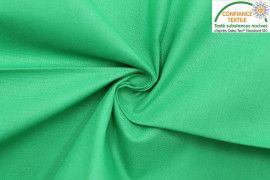 Tissu Coton Cretonne Vert -Au Mètre