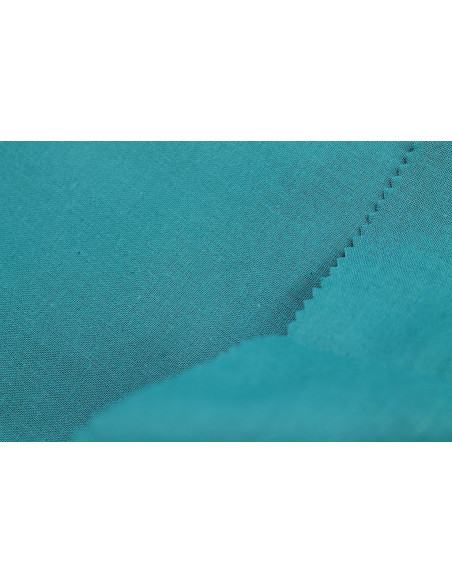 Tissu Coton Cretonne Bleu Hawaï -Au Mètre