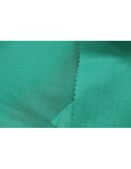 Tissu Coton Cretonne Vert émeraude -Au Mètre
