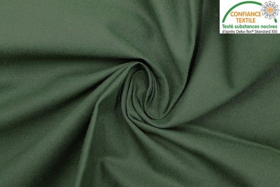 Tissu Coton Cretonne Vert gazon -Au Mètre