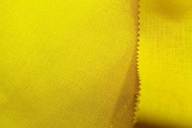 Tissu Coton Cretonne Jaune -Au Mètre