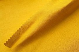 Tissu Coton Cretonne Jaune soleil -Au Mètre