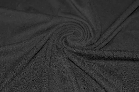 Tissu Molleton Noir -Au Mètre