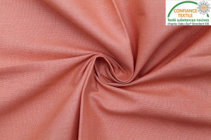 Tissu Coton Cretonne Corail -Au Mètre