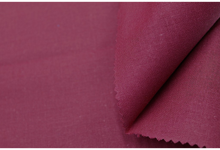 Tissu Coton Cretonne Bordeaux -Au Mètre