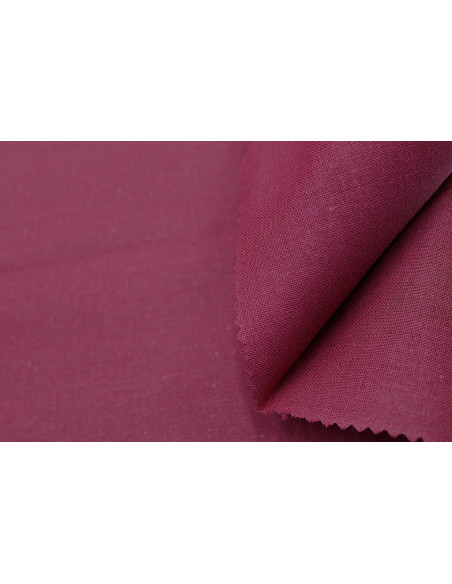 Tissu Coton Cretonne Bordeaux -Au Mètre