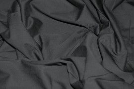 Tissu Popeline Unie 100% Coton Noire -Au Metre