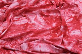 Tissu Jersey Tie and Dye Rouge -Au Mètre