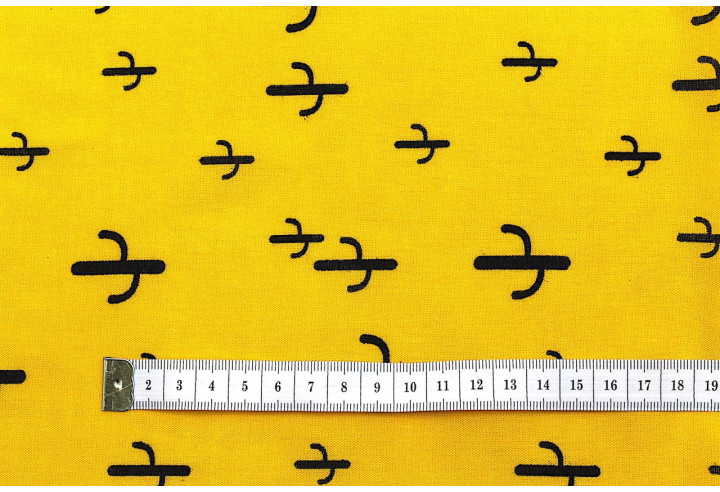 Tissu Viscose Imprimée Cactus Jaune -Au Mètre