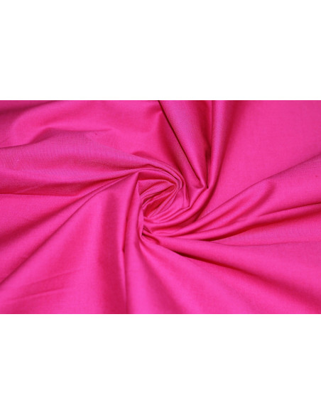 Tissu Popeline Unie 100% Coton Fuchsia -Au Metre