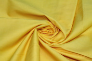 Tissu Popeline Unie 100% Coton Jaune -Au Metre
