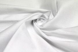Tissu Coton/Elasthanne Blanc de Qualité, Coupon 3 mètres