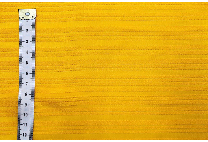 Tissu Mousseline Rayure Satin Tournesol -Au Mètre