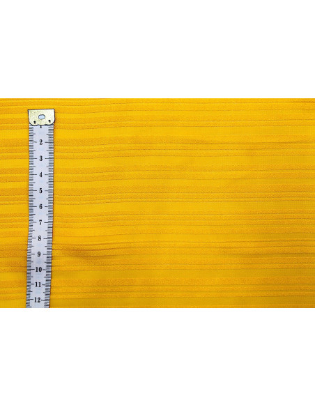 Tissu Mousseline Rayure Satin Tournesol -Au Mètre