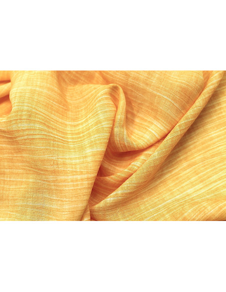 Tissu Voile Tramé Délavé Safran -Au Mètre