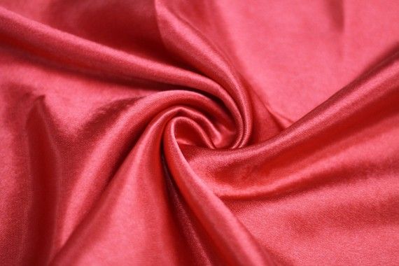 Tissu Satin Uni 115 cm Rouge -Au Metre