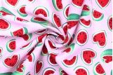 Tissu Popeline Coton Imprimé Pastècoeur Rose -Au Mètre