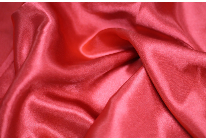 Tissu Satin Uni 115 cm Rouge -Au Metre